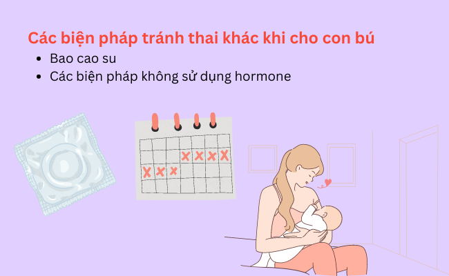 Các biện pháp tránh thai khác khi cho con bú