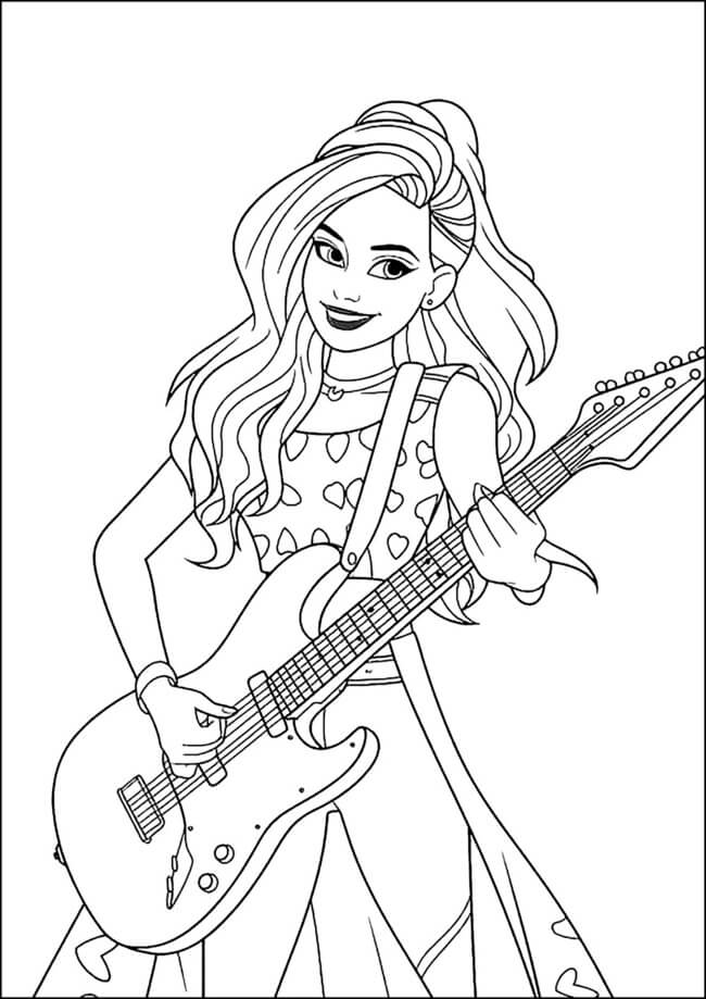 Tranh tô màu búp bê Barbie 6