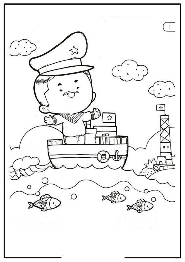 Tranh tô màu chú bộ đội hải quân cực ngầu 6