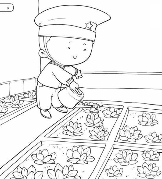 Tranh tô màu chú bộ đội hải quân cực ngầu 7