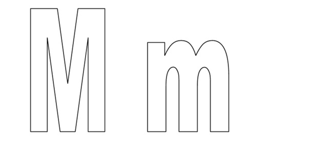 tô màu chữ m