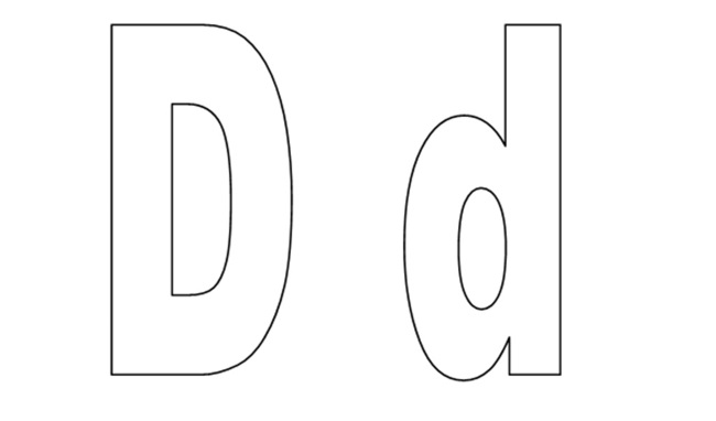tô màu chữ  d
