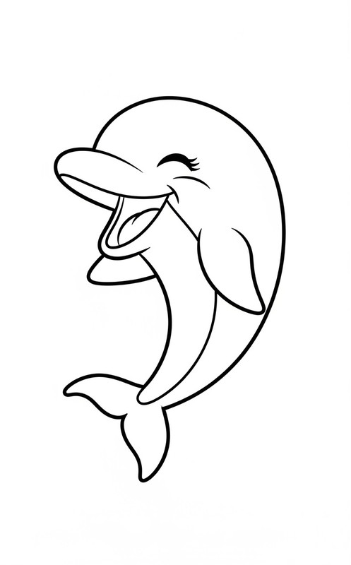 Tranh tô màu cá mập, Baby Shark cute 2