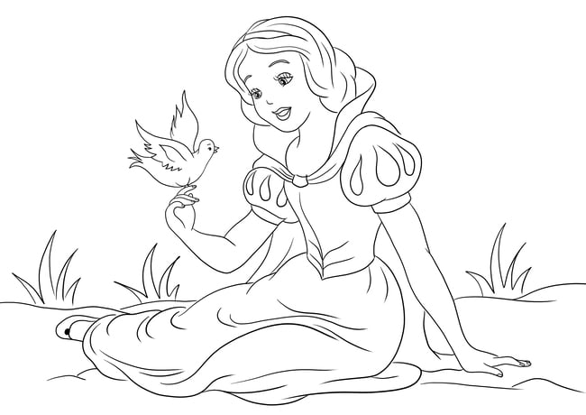 Tranh tô màu công chúa Disney 5
