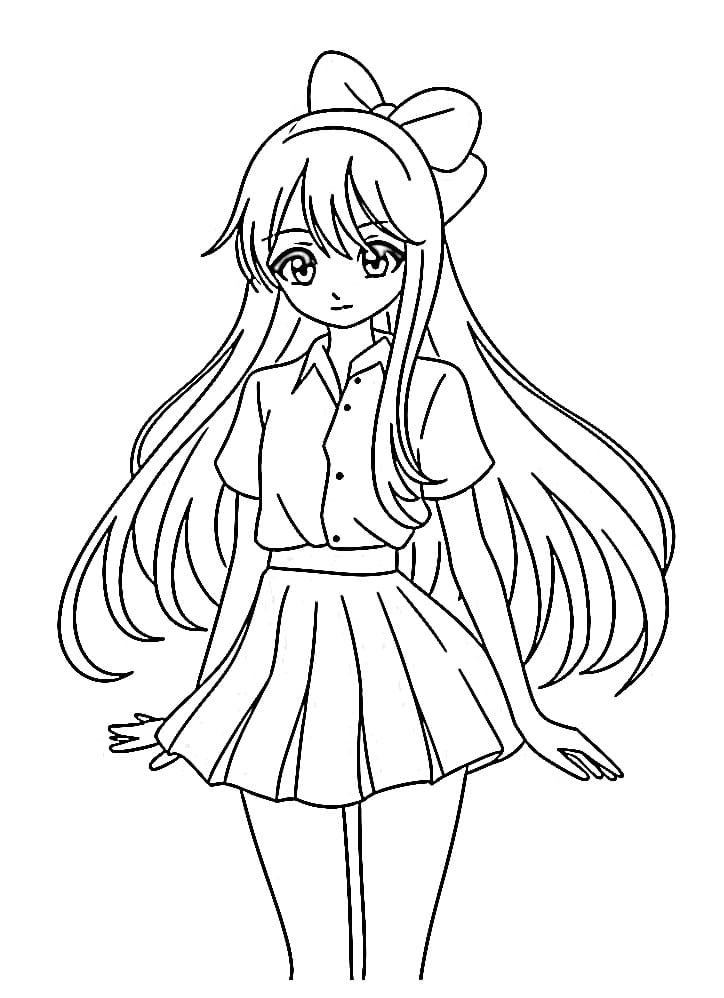 Tranh tô màu công chúa anime 4