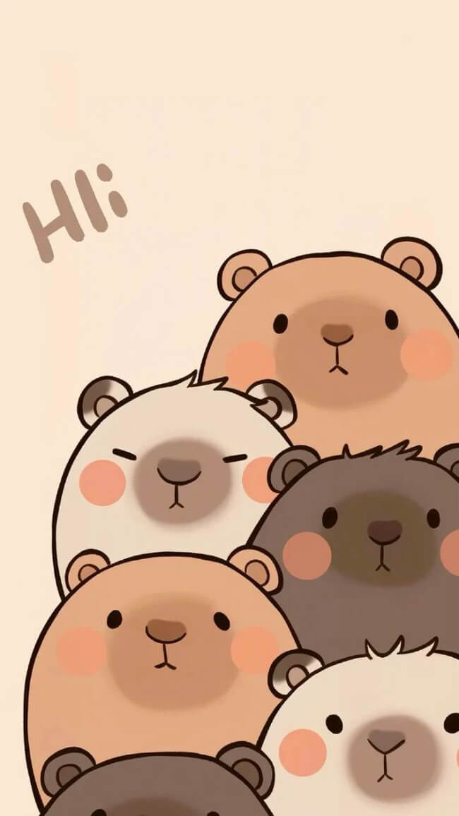 Một số ảnh capybara dễ thương, cute làm hình nền 2