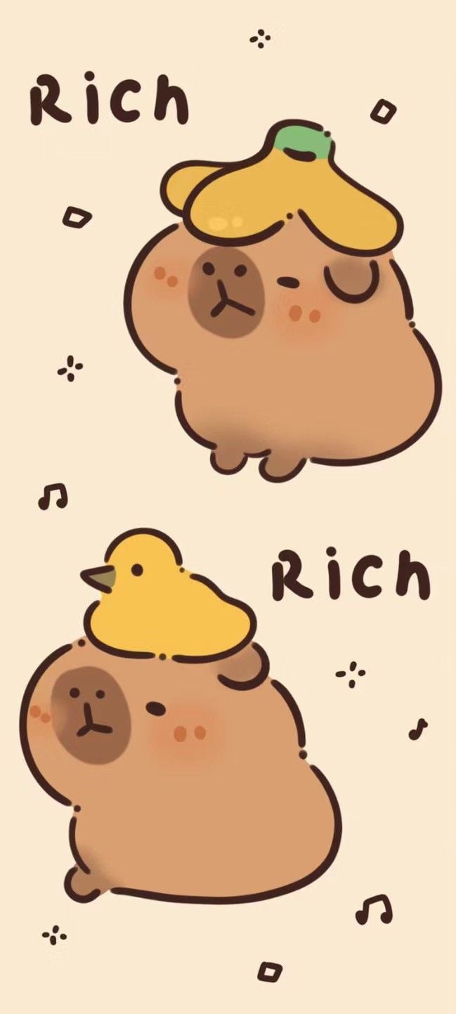 Một số ảnh capybara dễ thương, cute làm hình nền 8