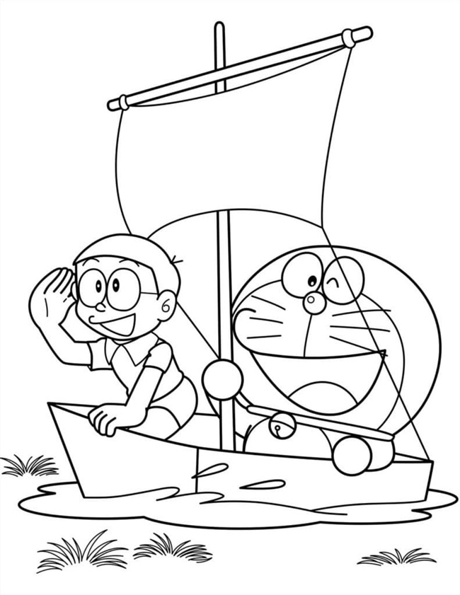 Tranh tô màu Doraemon và Nobita 2