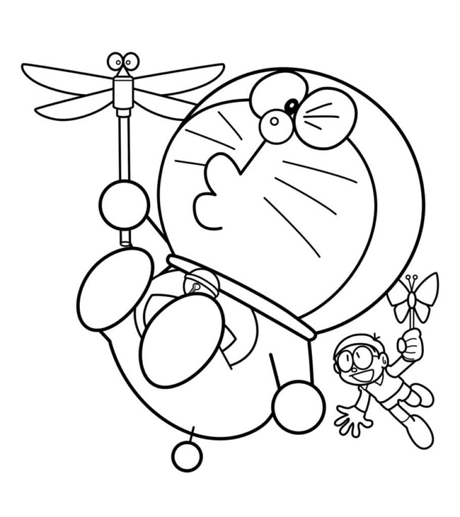 Tranh tô màu Doraemon và Nobita 5