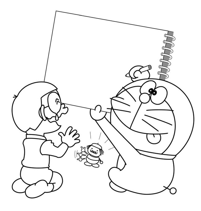 Tranh tô màu Doraemon và Nobita 8