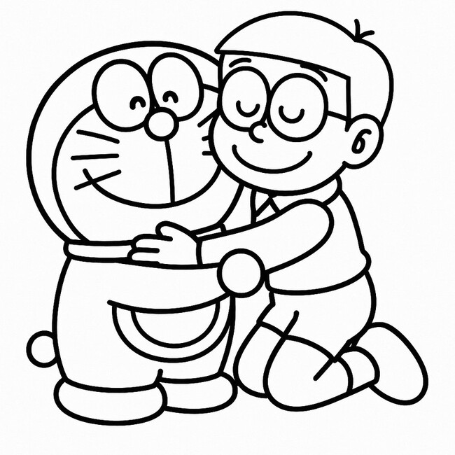 Tranh tô màu Doraemon và Nobita 10
