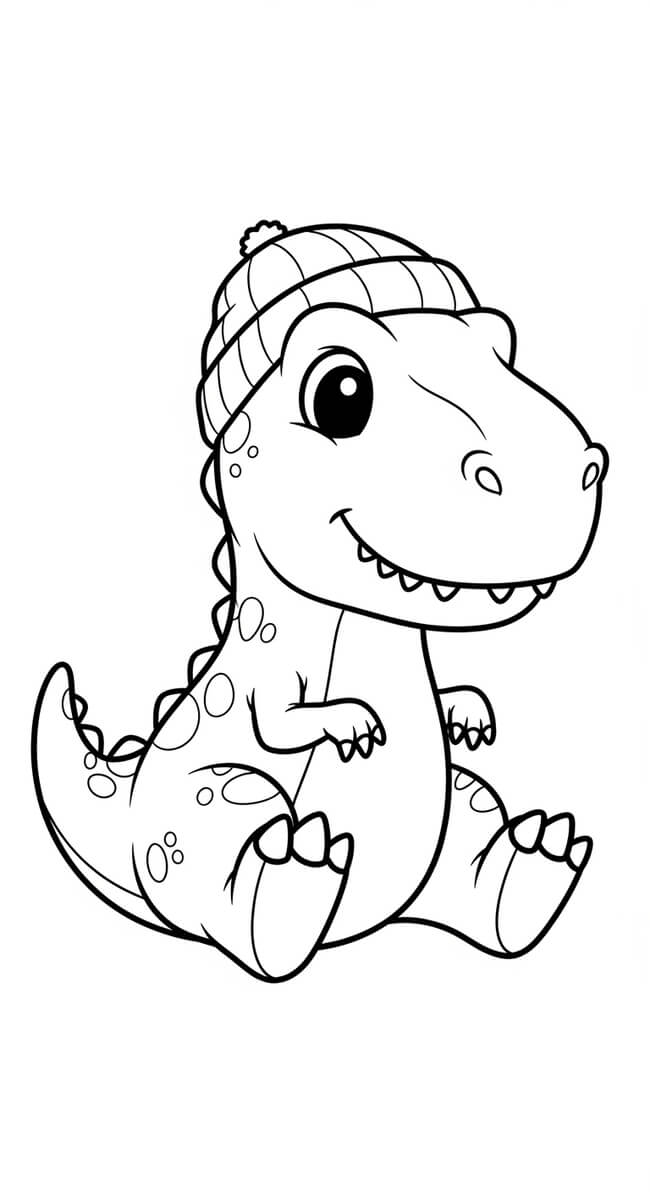 Tranh tô màu khủng long bạo chúa T-Rex 1