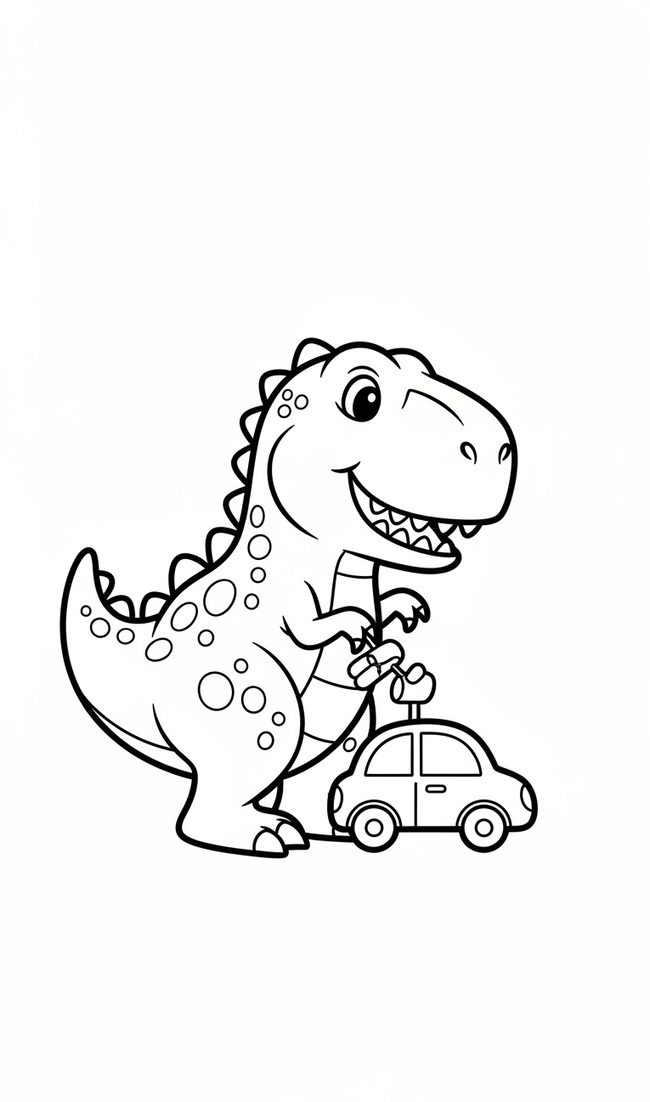 Tranh tô màu khủng long bạo chúa T-Rex 2