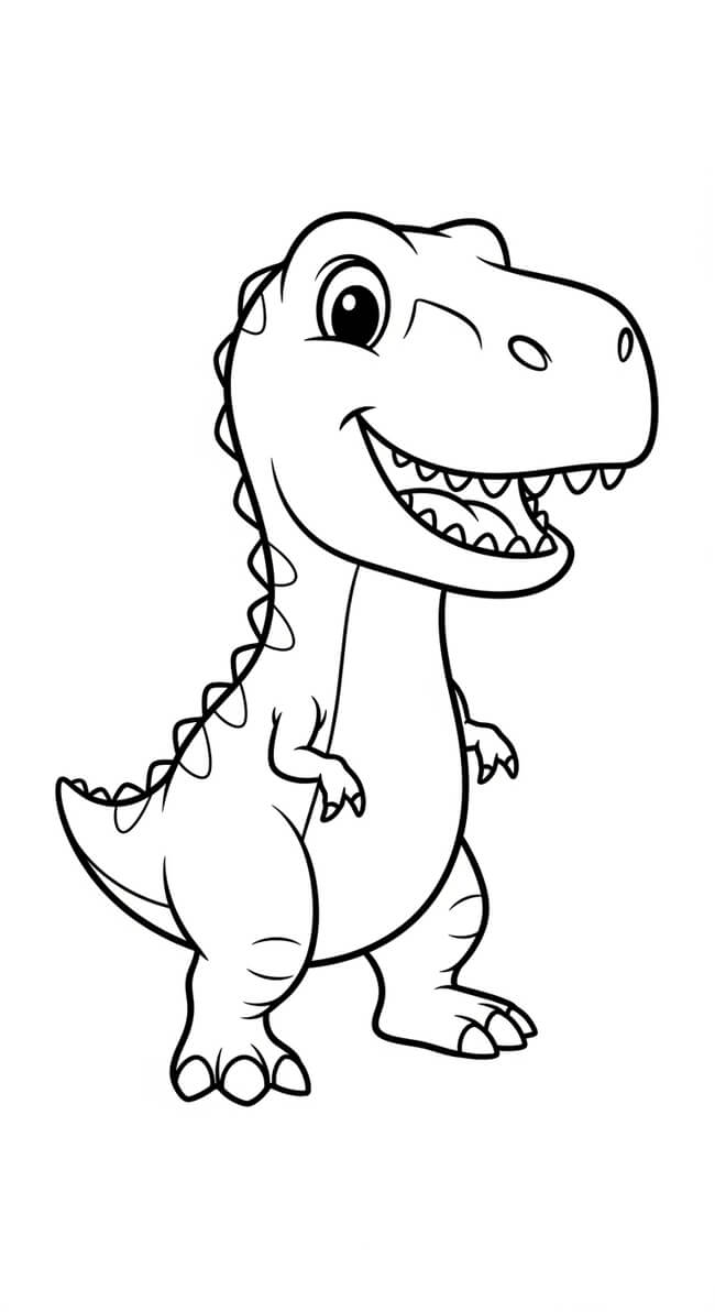 Tranh tô màu khủng long bạo chúa T-Rex 3