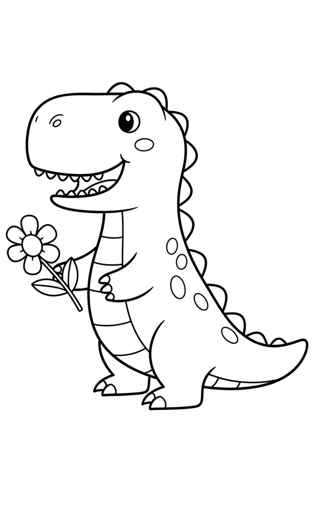 Tranh tô màu khủng long bạo chúa T-Rex 4
