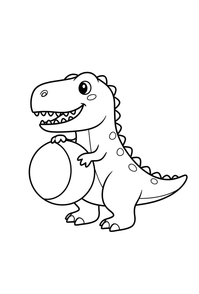 Tranh tô màu khủng long bạo chúa T-Rex 5