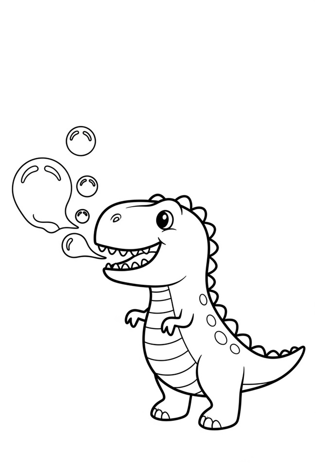 Tranh tô màu khủng long bạo chúa T-Rex 9