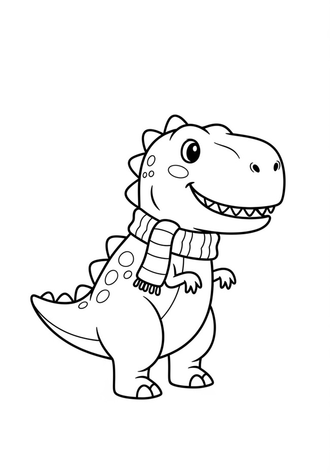 Tranh tô màu khủng long bạo chúa T-Rex 10