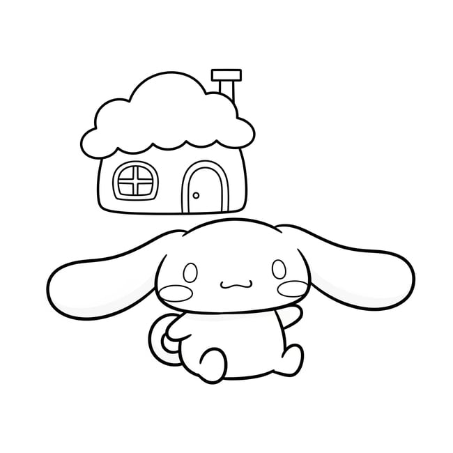 Tranh tô màu ngôi nhà Cinnamoroll 7