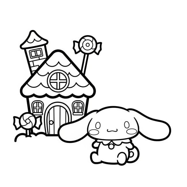 Tranh tô màu ngôi nhà Cinnamoroll 8