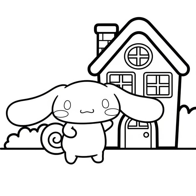 Tranh tô màu ngôi nhà Cinnamoroll 9