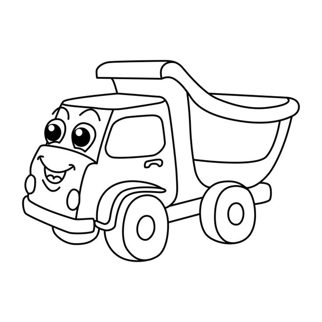 Tranh tô màu xe ô tô tải6