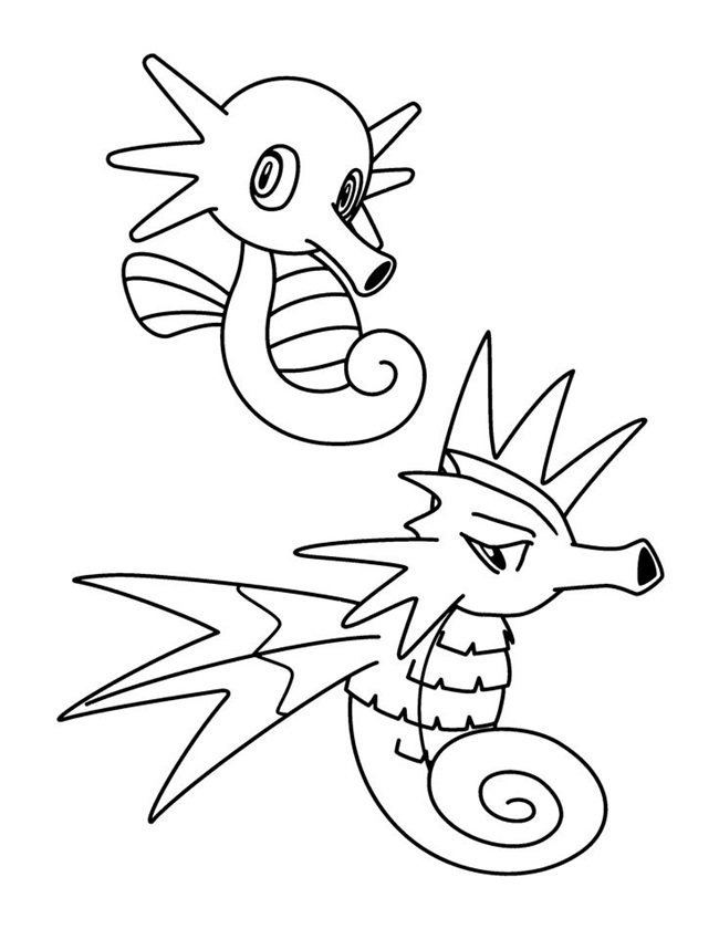 Tranh tô màu Pokemon hệ nước 2