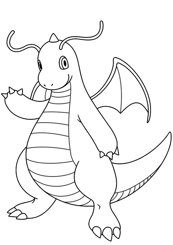Tranh tô màu Pokemon hệ rồng 4