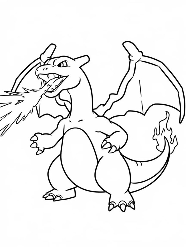 Tranh tô màu Pokemon hệ rồng 1