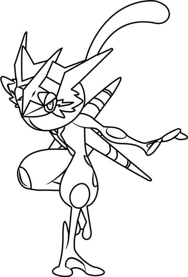 Tranh tô màu Pokemon Gekkouga 3