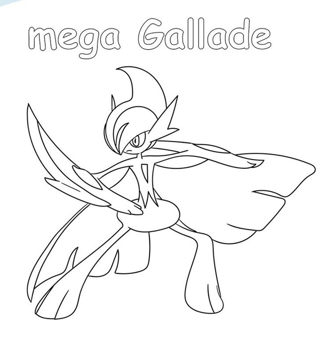 Tranh tô màu Pokemon Mega 1