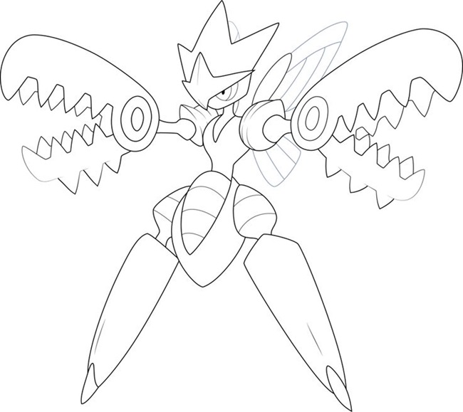 Tranh tô màu Pokemon Mega 2