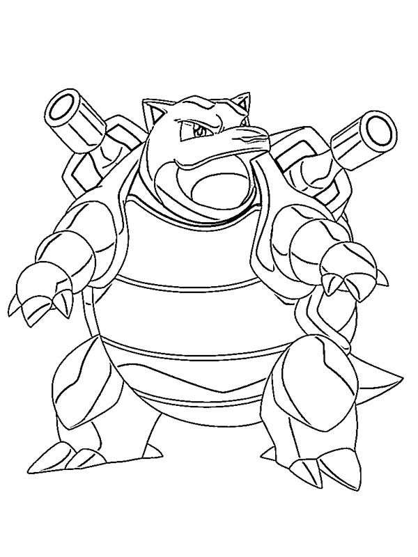 Tranh tô màu Pokemon Mega 3