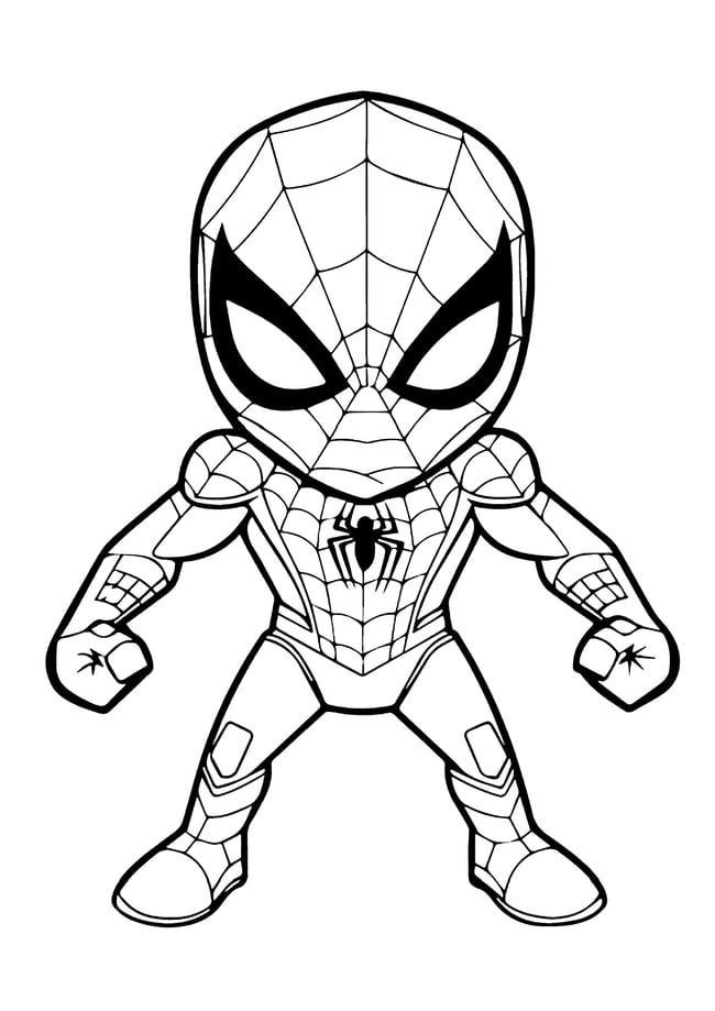 Tranh tô màu siêu nhân người nhện spiderman 2