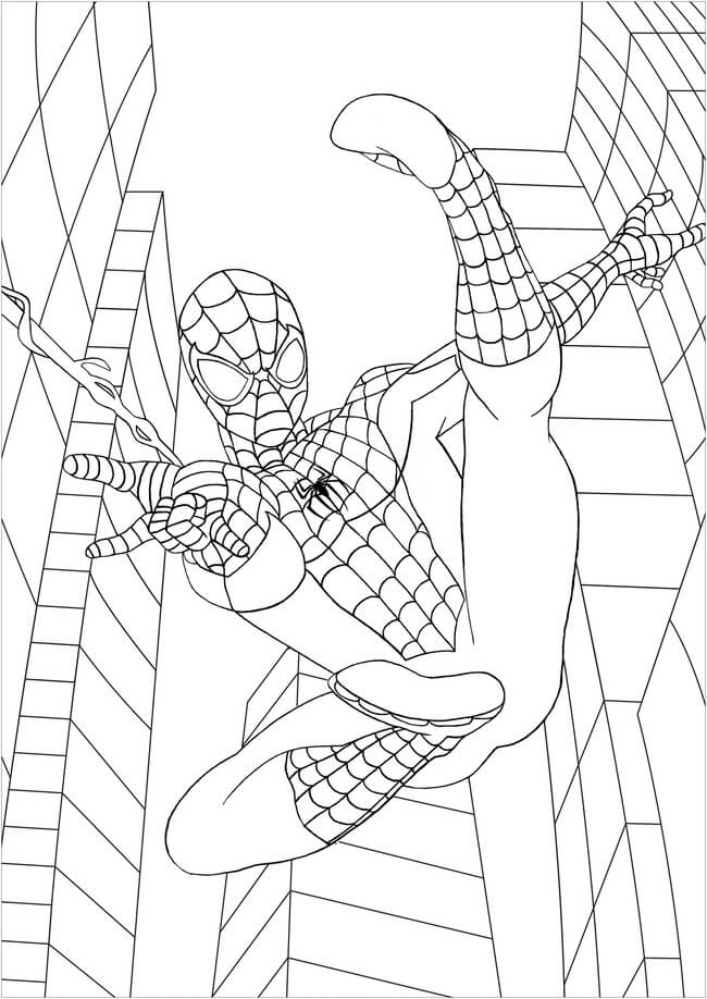 Tranh tô màu siêu nhân người nhện spiderman 3