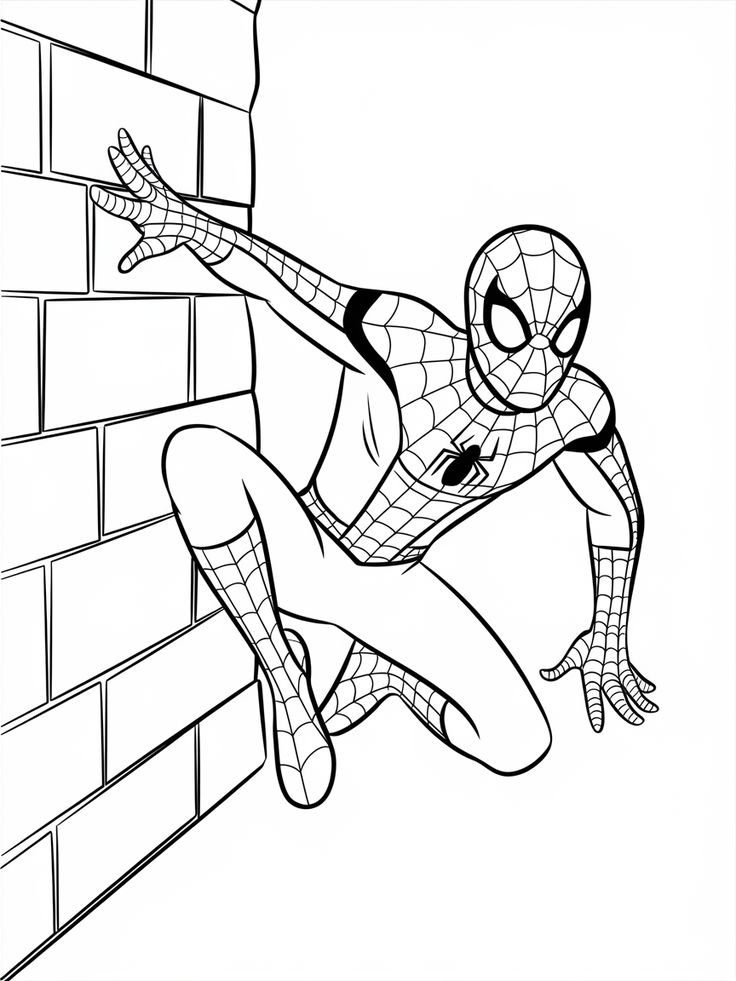 Tranh tô màu siêu nhân người nhện spiderman 5