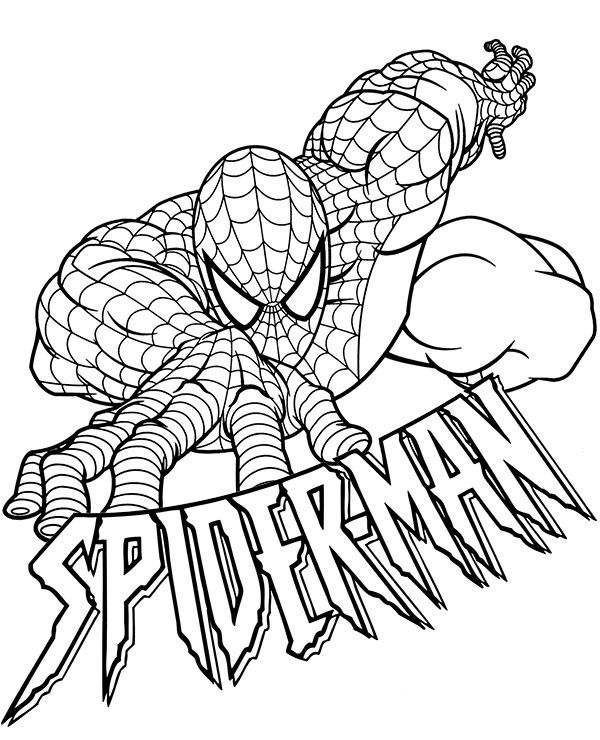 Tranh tô màu siêu nhân người nhện spiderman 10