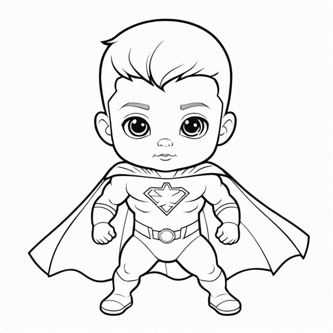 Tranh tô màu siêu nhân superman 2