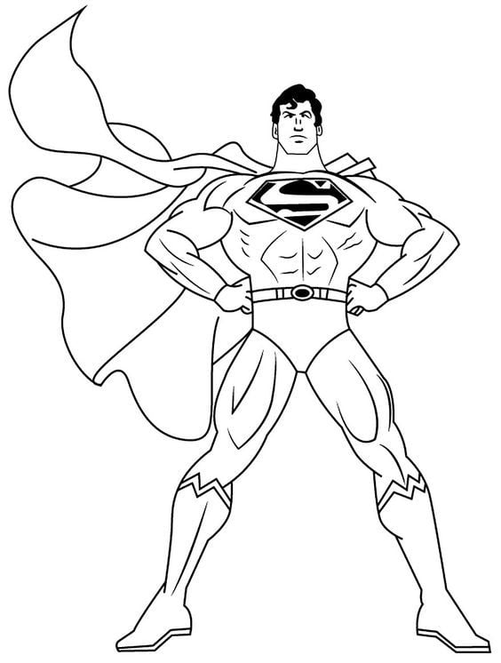 Tranh tô màu siêu nhân superman 3