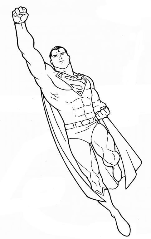 Tranh tô màu siêu nhân superman 4