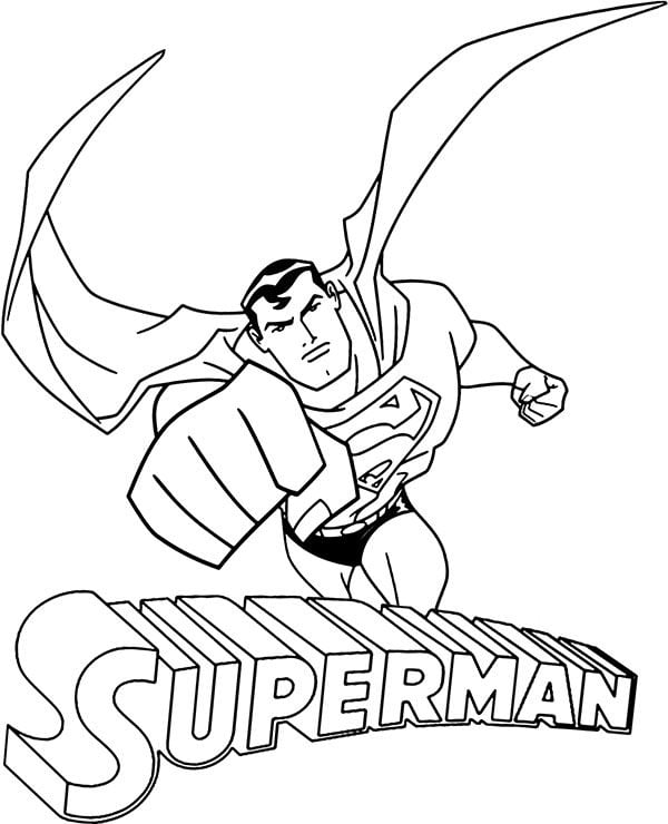 Tranh tô màu siêu nhân superman 5