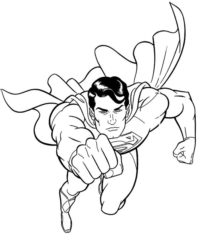 Tranh tô màu siêu nhân superman 6