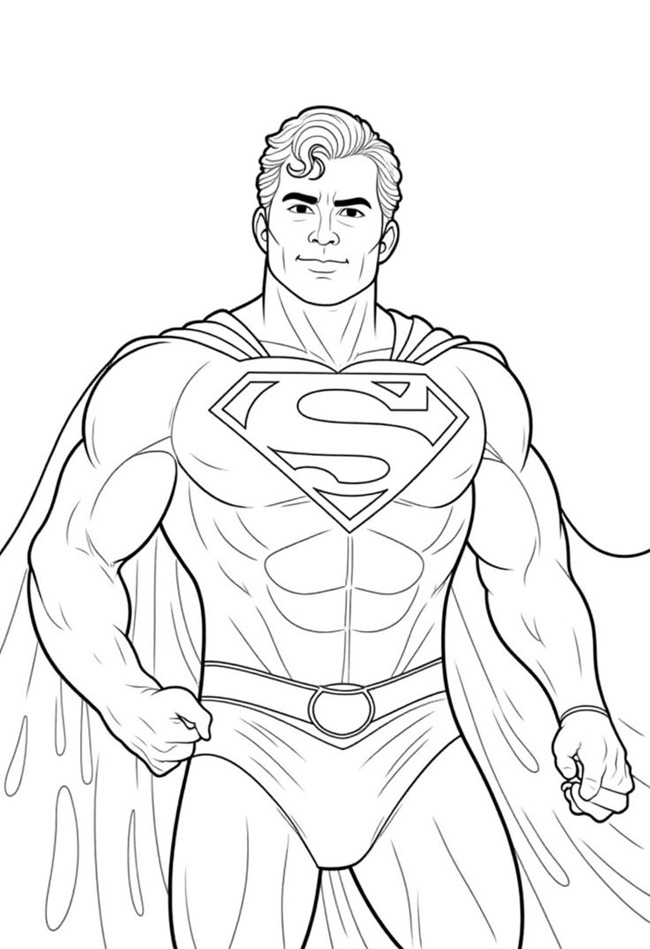 Tranh tô màu siêu nhân superman 7
