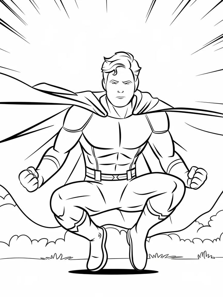 Tranh tô màu siêu nhân superman 9