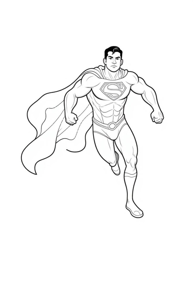 Tranh tô màu siêu nhân superman 10