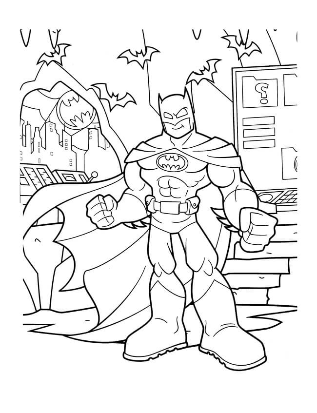 Tranh tô màu siêu nhân batman 4