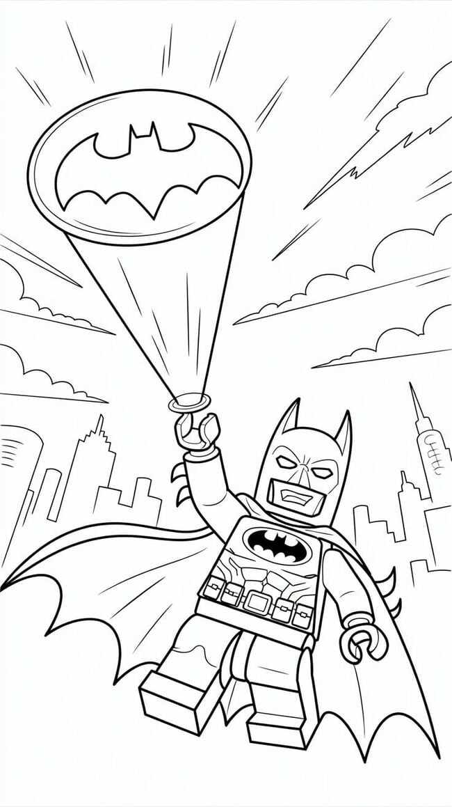 Tranh tô màu siêu nhân batman 6