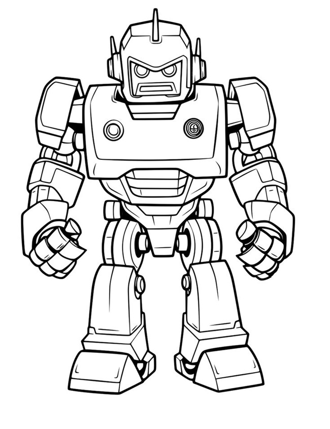 Tranh tô màu siêu nhân robot 2