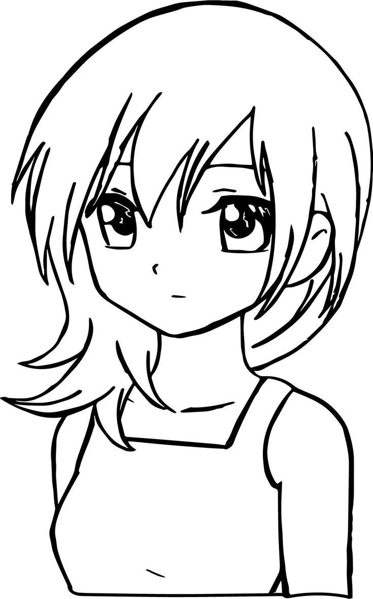 Tranh tô màu anime girl ngầu 3