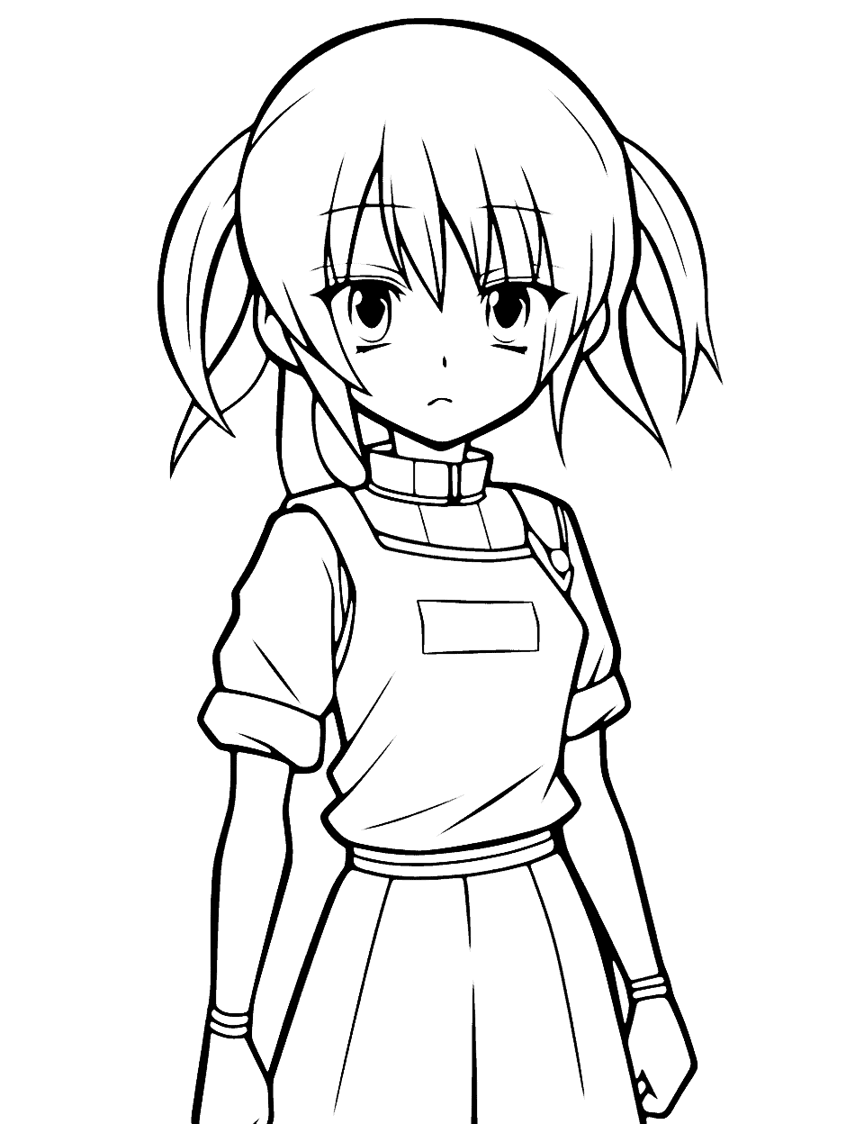 Tranh tô màu anime girl ngầu 7
